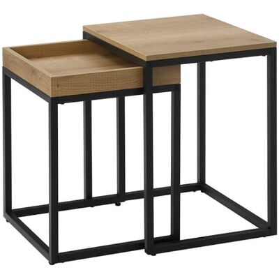 Vasagle Kis asztal szett 2 db ipari stílusú 45×40×55 cm Vasagle Kis asztal szett 2 db ipari stílusú 45×40×55 cm