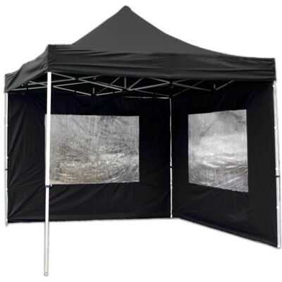 GARTHEN Kerti pavilon PROFI 3 x 3 m fekete + 2 oldalfal GARTHEN Kerti pavilon PROFI 3 x 3 m fekete + 2 oldalfal