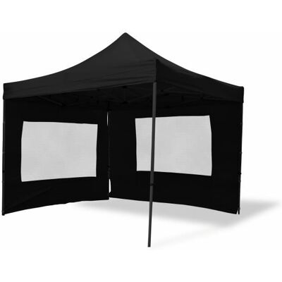 Garthen Kerti party sátor lábas PROFI 3 x 3 m fekete + 4 oldalas Garthen Kerti party sátor lábas PROFI 3 x 3 m fekete + 4 oldalas