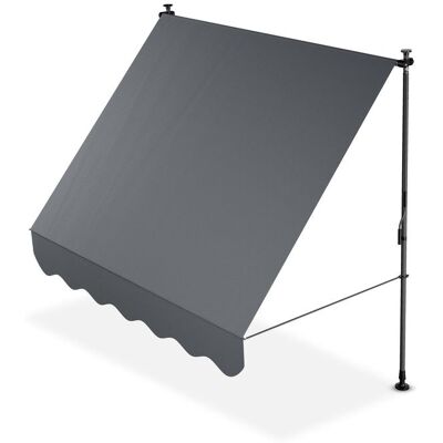 Juskys Erkély napellenző Kapstadt szürke 200x120 cm fúrás nélküi Juskys Erkély napellenző Kapstadt szürke 200x120 cm fúrás nélküi