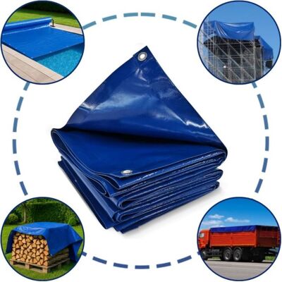 JAGO Ponyva 650 g/m² alumínium háló 3 x 5 m kék JAGO Ponyva 650 g/m² alumínium háló 3 x 5 m kék