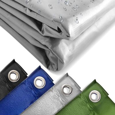 JAGO Takaróponyva 650 g/m² aluminium szemek szürke 2 x 3 m JAGO Takaróponyva 650 g/m² aluminium szemek szürke 2 x 3 m
