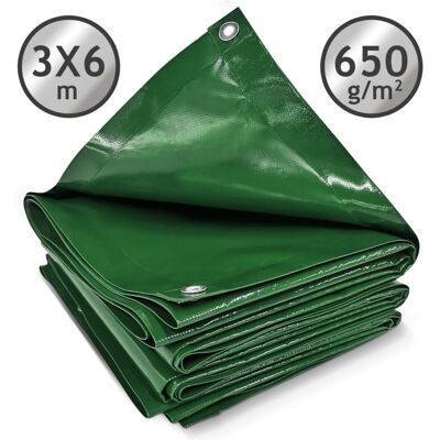 JAGO Ponyvaponyva 650 g/m² alumínium háló 3 x 6 m zöld JAGO Ponyvaponyva 650 g/m² alumínium háló 3 x 6 m zöld