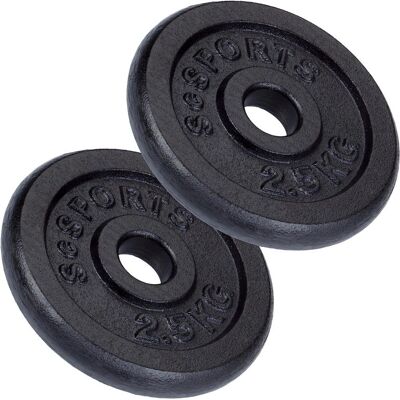 ScSPORTS - 5 kg készlet - 30/31 mm - Súlytárcsák ScSPORTS - 5 kg készlet - 30/31 mm - Súlytárcsák