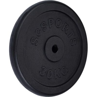 ScSPORTS - 30kg Súlytárcsák - 30/31mm lyuk - Fekete - Súlytárcsák ScSPORTS - 30kg Súlytárcsák - 30/31mm lyuk - Fekete - Súlytárcsák