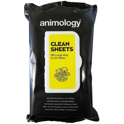 Törlőkendők Animology Clean Sheets, 100 db Törlőkendők Animology Clean Sheets, 100 db