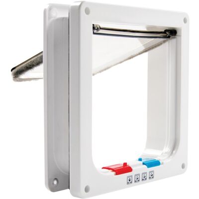 Kutyaajtó, macskaajtó Reedog EasyFlap Mini White + alagút Kutyaajtó, macskaajtó Reedog EasyFlap Mini White + alagút