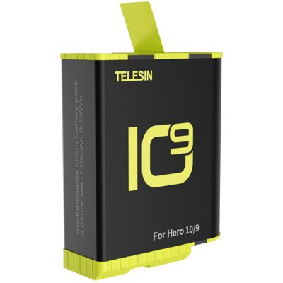 Telesin Akkumulátor a GoPro Hero 12/11/10/9 - 1750mAh Cseretöltő Telesin Akkumulátor a GoPro Hero 12/11/10/9 - 1750mAh Cseretöltő