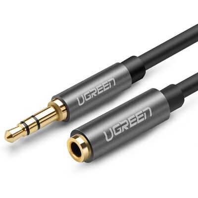 UGREEN AUX 3,5 mm-es jack audió hosszabbító kábel, 1m (fekete) UGREEN AUX 3,5 mm-es jack audió hosszabbító kábel, 1m (fekete)
