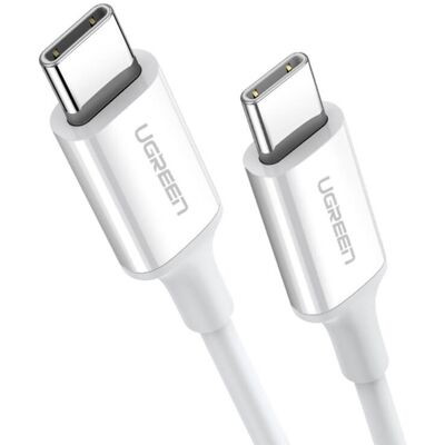UGREEN US264 USB-C-USB-C kábel, 60W, 0,5 m (fehér) UGREEN US264 USB-C-USB-C kábel, 60W, 0,5 m (fehér)