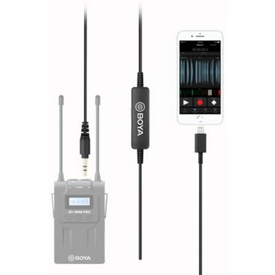 BOYA 35C-L 3.5mm Jack (Male) – iOS Lightning (Male) Audio adapter, átalakító kábel BOYA 35C-L 3.5mm Jack (Male) – iOS Lightning (Male) Audio adapter, átalakító kábel