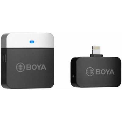 Boya BY-M1LV-D Vezeték nélküli mikrofon szett Lightning-kapcsolattal - Mikrofon Boya BY-M1LV-D Vezeték nélküli mikrofon szett Lightning-kapcsolattal - Mikrofon