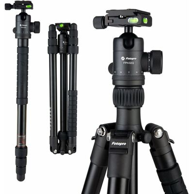 Fotopro X-Go Chameleon Alumínium Tripod/ Monopod (157cm Állvány) + FPH-52Q Ballhead-fej (Fekete) Fotopro X-Go Chameleon Alumínium Tripod/ Monopod (157cm Állvány) + FPH-52Q Ballhead-fej (Fekete)