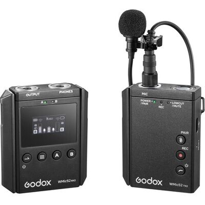 Godox WMicS2-Kit1 UHF Mikrofon Rendszer -Vezetéknélküli Mic 1+1 Godox WMicS2-Kit1 UHF Mikrofon Rendszer -Vezetéknélküli Mic 1+1