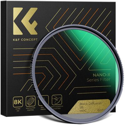 K&F Concept K&F; Concept 58mm Black Mist 1/8 szűrő - Nano-X Diffusion Filter K&F Concept K&F; Concept 58mm Black Mist 1/8 szűrő - Nano-X Diffusion Filter