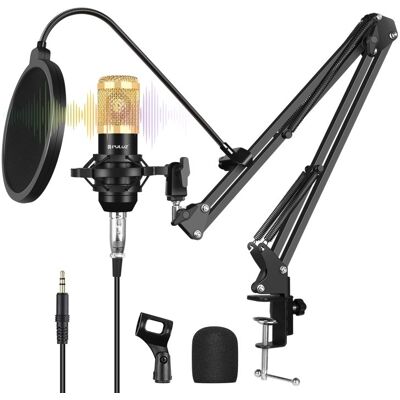 PULUZ Stúdió USB Mikrofon Kit -65cm Asztali Állvánnyal (Arany) PULUZ Stúdió USB Mikrofon Kit -65cm Asztali Állvánnyal (Arany)