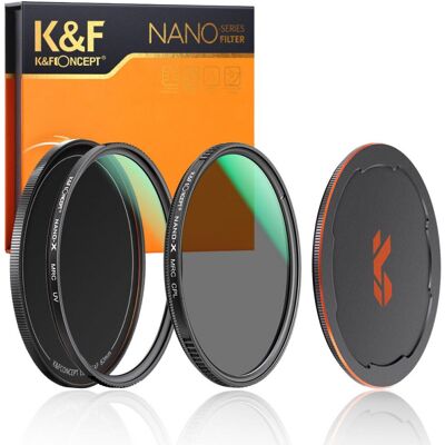 K&F Concept K&F; Concept 62mm 2in1 szűrőkészlet: MCUV + CPL polárszűrő, fém lencsevédő sapkákkal (Nano-X) K&F Concept K&F; Concept 62mm 2in1 szűrőkészlet: MCUV + CPL polárszűrő, fém lencsevédő sapkákkal (Nano-X)