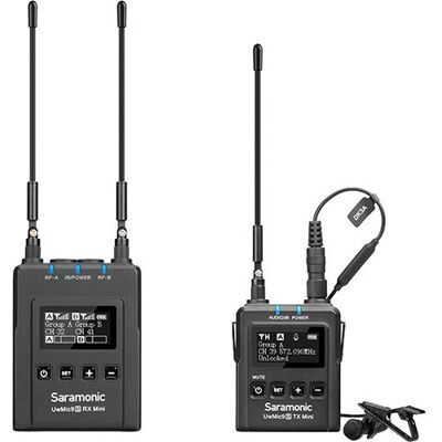 Saramonic UwMic9S-Mini UHF Vezetéknélküli Mikrofon Kit 1+1 Saramonic UwMic9S-Mini UHF Vezetéknélküli Mikrofon Kit 1+1