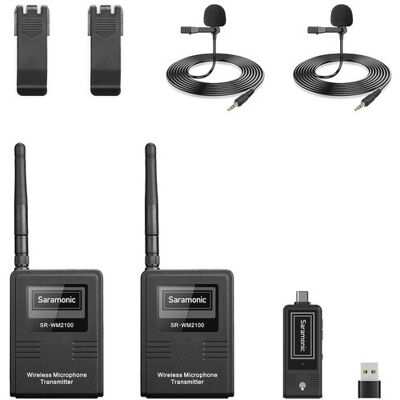 Saramonic WM2100 U2 2.4Ghz Dual Vezetéknélküli Mikrofon Kit 2+1 Saramonic WM2100 U2 2.4Ghz Dual Vezetéknélküli Mikrofon Kit 2+1
