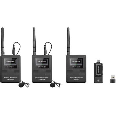 Saramonic WM2100X 2.4Ghz Dual Vezetéknélküli USB-C (Type C) Mikrofon Kit 3+1 Saramonic WM2100X 2.4Ghz Dual Vezetéknélküli USB-C (Type C) Mikrofon Kit 3+1