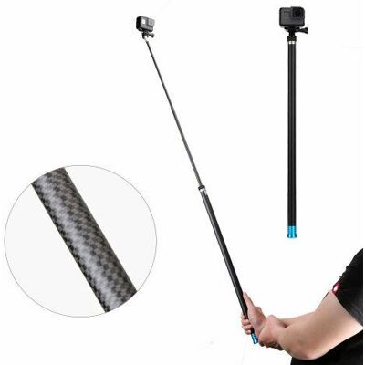 TELESIN 270cm Akciókamera Carbon-Fiber Monopod - Szuper hosszú Szénszálas Teleszkópos Selfie bot TELESIN 270cm Akciókamera Carbon-Fiber Monopod - Szuper hosszú Szénszálas Teleszkópos Selfie bot