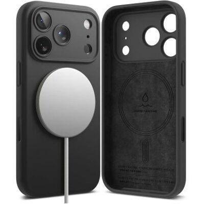 Ringke iPhone 17 Pro tok szilikon mágneses (fekete) Ringke iPhone 17 Pro tok szilikon mágneses (fekete)