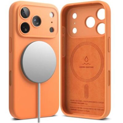 Ringke iPhone 17 Pro tok szilikon mágneses Tangerine Ringke iPhone 17 Pro tok szilikon mágneses Tangerine