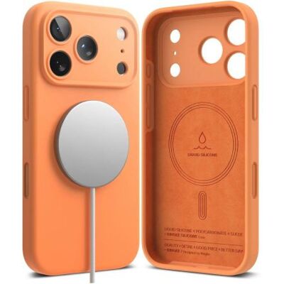 Ringke iPhone 17 Pro Max tok szilikon mágneses Tangerine Ringke iPhone 17 Pro Max tok szilikon mágneses Tangerine