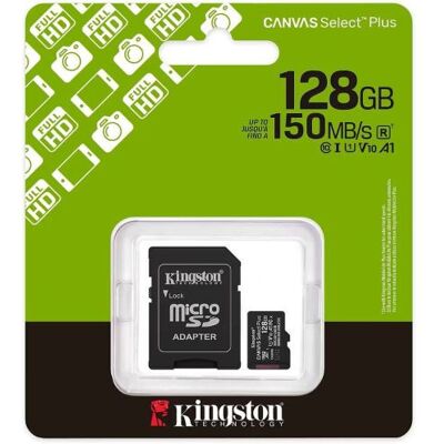 Kingston MicroSD Card Canvas Select Plus 128GB Class 10 + adapter Kingston MicroSD Card Canvas Select Plus 128GB Class 10 + adapter