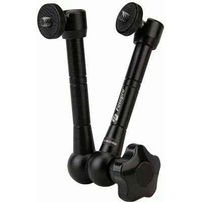 Fotopro Rögzítőkar - 24 cm, Fekete, Alumínium, Támogat 1kg - Videó és fényképezőgép felszerelés Fotopro Rögzítőkar - 24 cm, Fekete, Alumínium, Támogat 1kg - Videó és fényképezőgép felszerelés