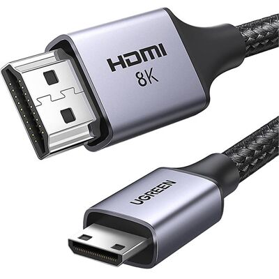 UGREEN HD163 15515 Mini HDMI Kábel, 4K60Hz, 2m, 8k (Fekete) UGREEN HD163 15515 Mini HDMI Kábel, 4K60Hz, 2m, 8k (Fekete)