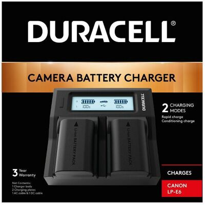 Duracell USB akkumulátortöltő (DRC6103) - Canon LP-E6N kompatibilis Duracell USB akkumulátortöltő (DRC6103) - Canon LP-E6N kompatibilis