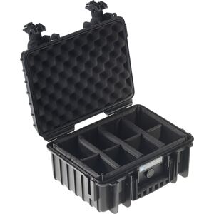 BW Outdoor Cases Type 3000 kemény védőkoffer választórekeszes rendszerrel, fekete (divider system, black) BW Outdoor Cases Type 3000 kemény védőkoffer választórekeszes rendszerrel, fekete (divider system, black)