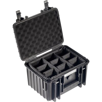 BW Outdoor Cases Type 2000 kemény védőkoffer választórekeszes rendszerrel, fekete BW Outdoor Cases Type 2000 kemény védőkoffer választórekeszes rendszerrel, fekete