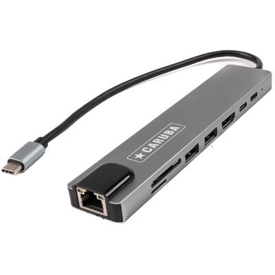 Caruba 8 az 1-ben USB C hub Ethernet csatlakozóval Caruba 8 az 1-ben USB C hub Ethernet csatlakozóval