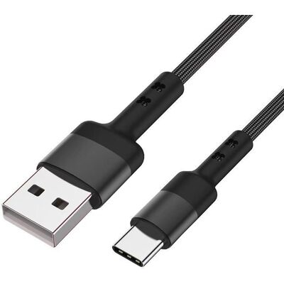 Caruba USB-A - USB-C 60W kábel 1m (fekete) Caruba USB-A - USB-C 60W kábel 1m (fekete)
