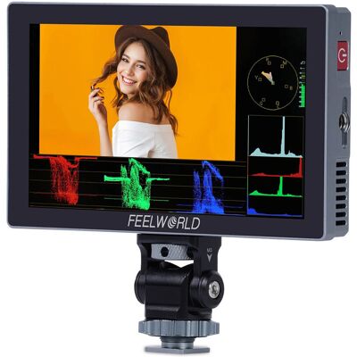 Feelworld P6X 5,5 hüvelykes alumínium DSLR kameratároló kijelző érintőképernyő 4K HDMI Feelworld P6X 5,5 hüvelykes alumínium DSLR kameratároló kijelző érintőképernyő 4K HDMI