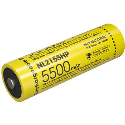 Nitecore NL2155HP nagy teljesítményű 21700 Li-ion akkumulátor 5500mAh Nitecore NL2155HP nagy teljesítményű 21700 Li-ion akkumulátor 5500mAh