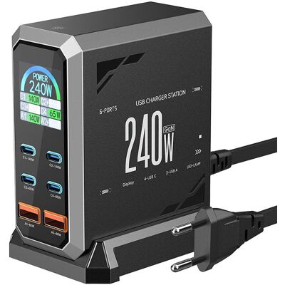 BlitzWolf BW-S31 hálózati töltő 2xUSB-A 4xUSB-C PD 240W BlitzWolf BW-S31 hálózati töltő 2xUSB-A 4xUSB-C PD 240W