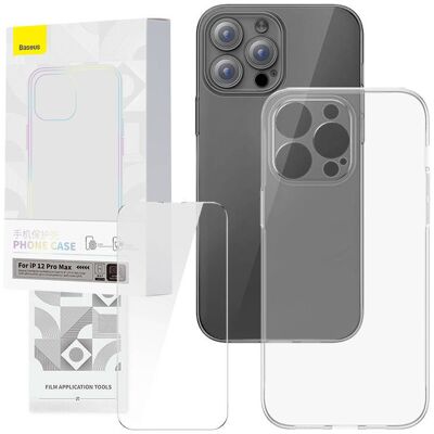 Baseus átlátszó tok és edzett üveg készlet iPhone 12 Pro Max Baseus átlátszó tok és edzett üveg készlet iPhone 12 Pro Max