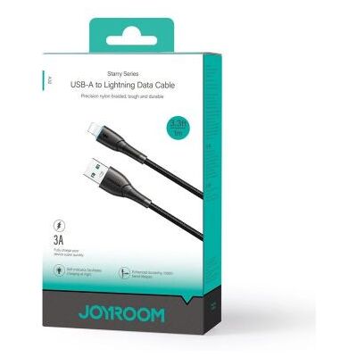 Joyroom Starry Series SA32-AL3 3A USB-A / Lightning kábel - 1m - Fekete - USB-kábel Joyroom Starry Series SA32-AL3 3A USB-A / Lightning kábel - 1m - Fekete - USB-kábel