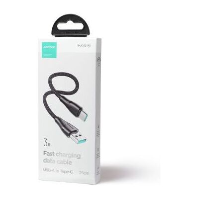 Joyroom Type-C - Lightning A10 sorozat gyors töltőkábel PD 20W, 0.25m (fekete) Joyroom Type-C - Lightning A10 sorozat gyors töltőkábel PD 20W, 0.25m (fekete)