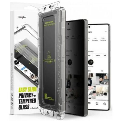 Ringke Galaxy S25 Ultra kijelzővédő fólia Premium betekintésvédő edzett üveg 9H – installation jig (2pcs) átlátszó Ringke Galaxy S25 Ultra kijelzővédő fólia Premium betekintésvédő edzett üveg 9H – installation jig (2pcs) átlátszó