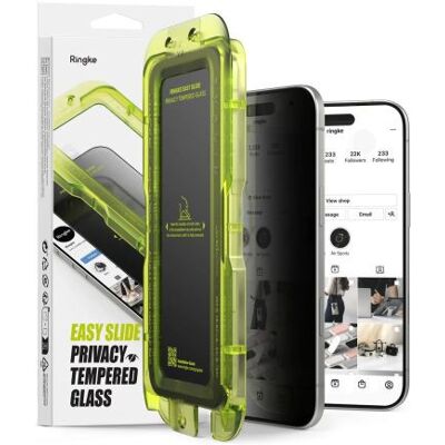 Ringke iPhone Air kijelzővédő fólia Premium betekintésvédő edzett üveg 9H – installation jig (2pcs) átlátszó Ringke iPhone Air kijelzővédő fólia Premium betekintésvédő edzett üveg 9H – installation jig (2pcs) átlátszó