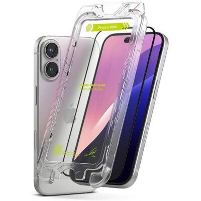 Ringke iPhone 15/16 Kijelzővédő Üveg - Premium Easy Slide Edzett Üveg 9H Telepítési Sablonnal (2 db) - Átlátszó Ringke iPhone 15/16 Kijelzővédő Üveg - Premium Easy Slide Edzett Üveg 9H Telepítési Sablonnal (2 db) - Átlátszó