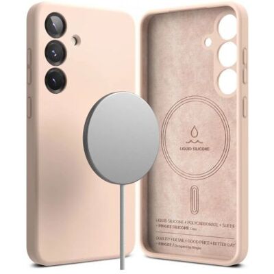 Ringke Galaxy S25 Rózsaszín Szilikon Mágneses Tok - Telefonvédő Ringke Galaxy S25 Rózsaszín Szilikon Mágneses Tok - Telefonvédő