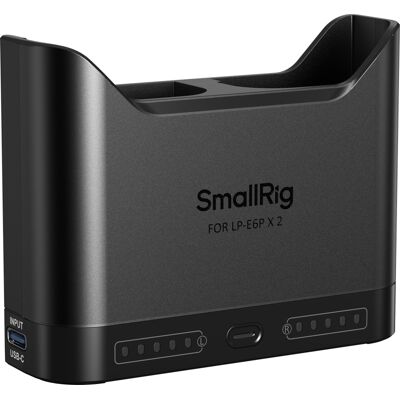 SmallRig LP-E6P dupla akkumulátor töltő (5490) - fekete SmallRig LP-E6P dupla akkumulátor töltő (5490) - fekete