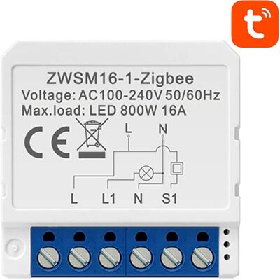 Avatto ZigBee Okos Kapcsoló Modul - Fehér - 1 Csatorna Avatto ZigBee Okos Kapcsoló Modul - Fehér - 1 Csatorna
