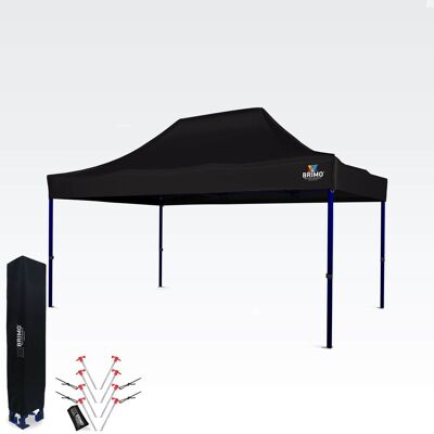 BRIMO Kiállítási sátor 3x4,5m (45mm acél) Gyors összeszerelés, hosszú élettartam - 3 oldalfal nélkül - Fekete BRIMO Kiállítási sátor 3x4,5m (45mm acél) Gyors összeszerelés, hosszú élettartam - 3 oldalfal nélkül - Fekete
