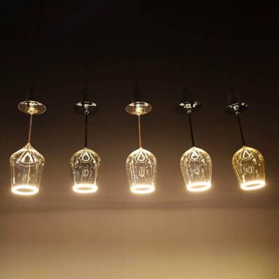 SEGULA LED izzó lebegő Rosé bor, E27, 5 W 922 dim, dimmelhető, Tiszta / átlátszó, Üveg SEGULA LED izzó lebegő Rosé bor, E27, 5 W 922 dim, dimmelhető, Tiszta / átlátszó, Üveg